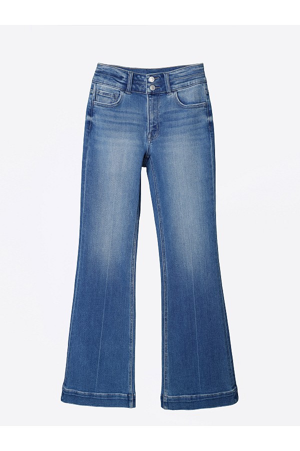 Plus Size High Rise Double Button C...