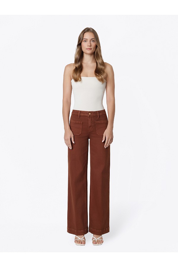 High Rise Patch Pocket Trouser Fold...