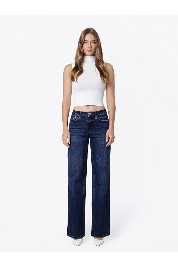 Plus Size Tummy Control High Rise D...