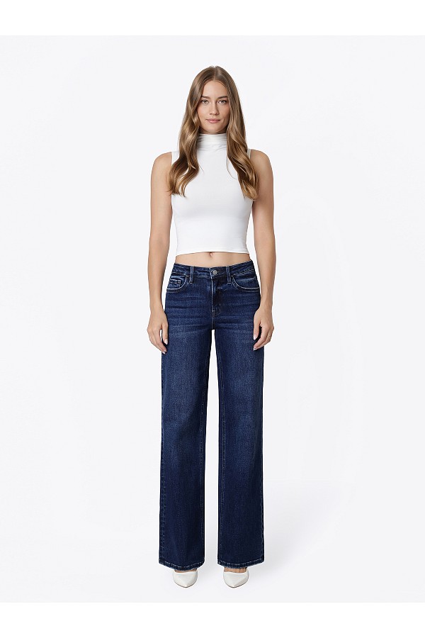 Plus Size Tummy Control High Rise D...