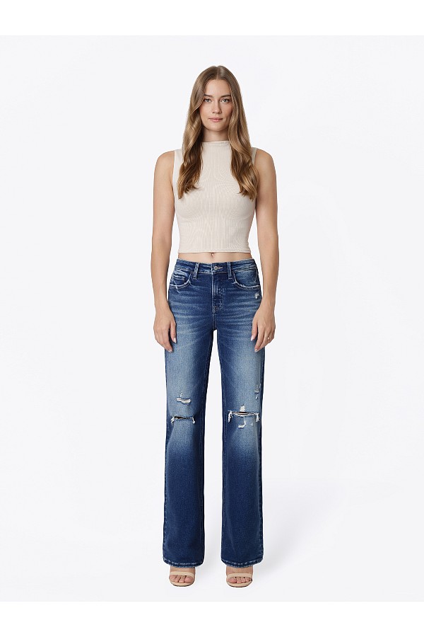 Plus Size Tummy Control High Rise D...